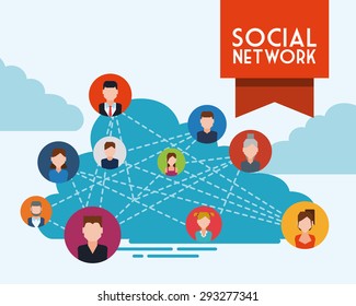 Social network design, vector illustration eps 10.