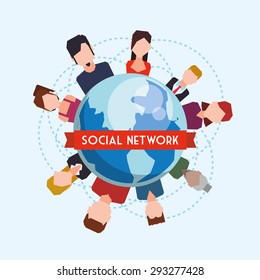 Social network design, vector illustration eps 10.