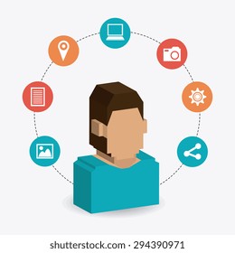 Social network design, vector illustration eps 10.