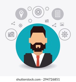 Social network design, vector illustration eps 10.