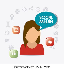 Social network design, vector illustration eps 10.