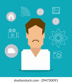 Social network design, vector illustration eps 10.