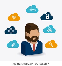Social network design, vector illustration eps 10.