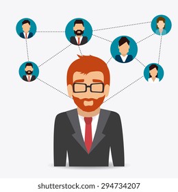 Social network design, vector illustration eps 10.