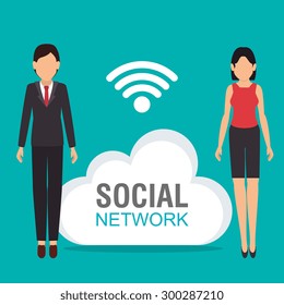 Social network design, vector illustration eps 10.
