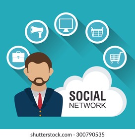 Social network design, vector illustration eps 10.