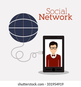 social network design, vector illustration eps10 graphic 