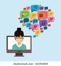 social network design, vector illustration eps10 graphic 