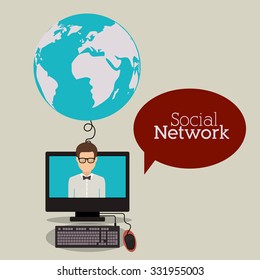social network design, vector illustration eps10 graphic 