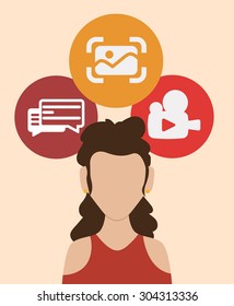 Social Network digital design, vector illustration 10 eps graphic