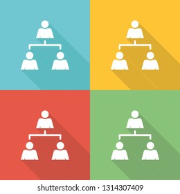 Social Network Flat Icon Concept
