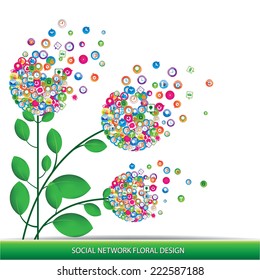 Social network floral design