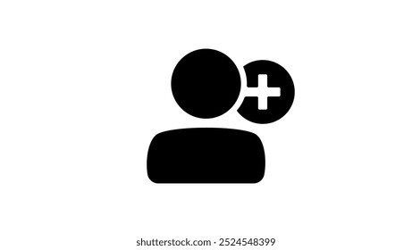 Social Network and Following symbol , black isolated silhouette