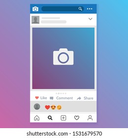 Social Network Frame mockup Vector Illustration