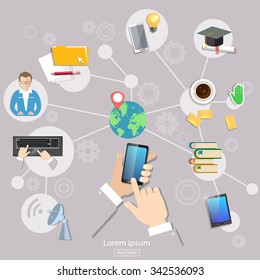 Social network geolocation people communication student life touch screen mobile  