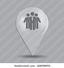 Social Network  Glossy Icon Vector Illustration