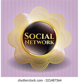 Social Network gold emblem