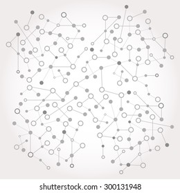 Social Network Graphic Concept. Abstract Background with Dots Array and Lines. Geometric Modern Technology Concept. Connection Structure. Digital Data Visualization. 