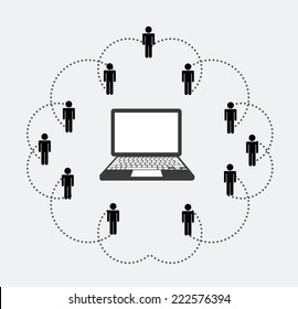 social network graphic design , vector illustration