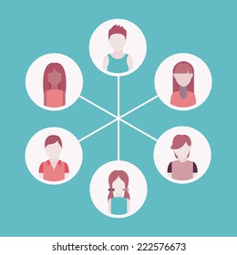 social network graphic design , vector illustration