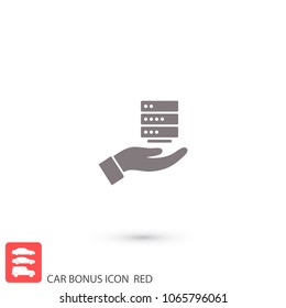 social network in the hand icon