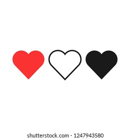 Social network heart. Vector icon Flat design