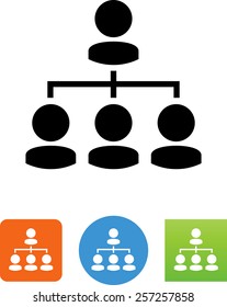 Social network hierarchy icon