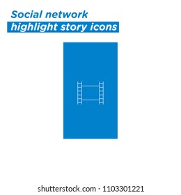 Social network highlight stories icons. Business icons.