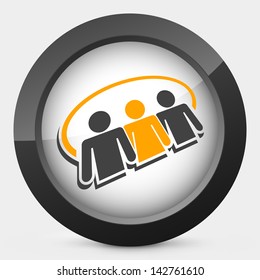 Social network icon 3d