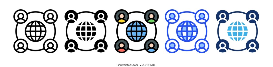 Social Network Icon Collection With Multiple Styles