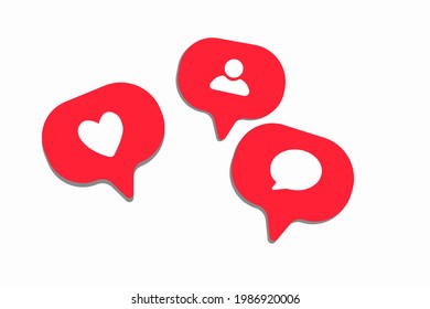 Social network icon. Comment, message icon vector. Social media. Symbols for web site.Computer and mobile vector.