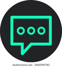 Social network icon.  Comment, message icon vector.  isolated black background