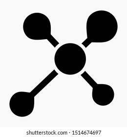 Social network icon. Compound. Connection. Computer network. Network connection. Connection to the server. Remote computer. Vector icon.