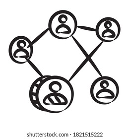 Social network icon design in modern editable style 