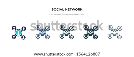 social network icon in different style vector illustration. two colored and black social network vector icons designed in filled, outline, line and stroke style can be used for web, mobile, ui