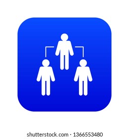 Social network social network icon digital blue for any design isolated on white vector illustration