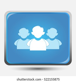 SOCIAL NETWORK ICON WITH ELEGANT BLUE FRAME