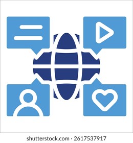 Social Network Icon Element For Design