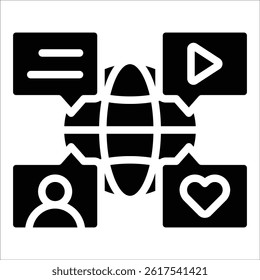 Social Network Icon Element For Design