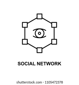 social network icon. Element of technologies icon with name for mobile concept and web apps. Thin line social network icon can be used for web and mobile. Premium icon on white background