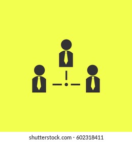 Social network icon flat. 