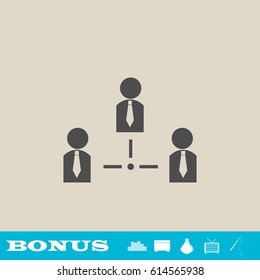 Social network icon flat. Grey pictogram on light background. Vector illustration symbol and bonus button real estate, ottoman, vase, tv, fishing rod