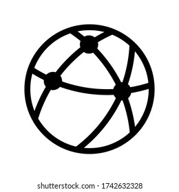 social network icon, globe icon symbol vector on white background