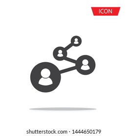 social network icon isolated on white background.