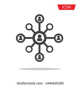 social network icon isolated on white background.