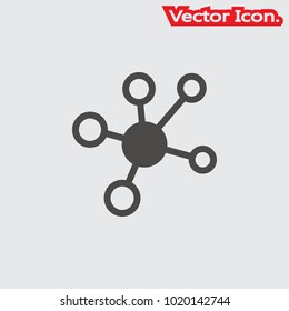 Social network icon isolated sign symbol and flat style for app, web and digital design. Vector illustration.