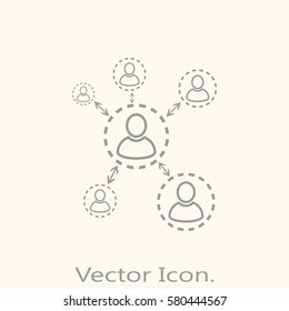 Social network icon isolated sign symbol and flat style for app, web and digital design. Vector illustration.