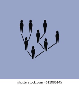 Social network icon isolated sign symbol and flat style for app, web and digital design. Vector illustration.