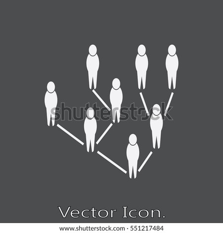 Social network icon isolated sign symbol and flat style for app, web and digital design. Vector illustration.