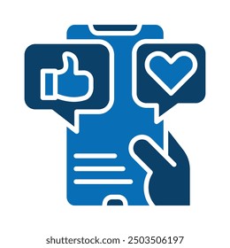 Ilustración vectorial de línea de ícono de red social